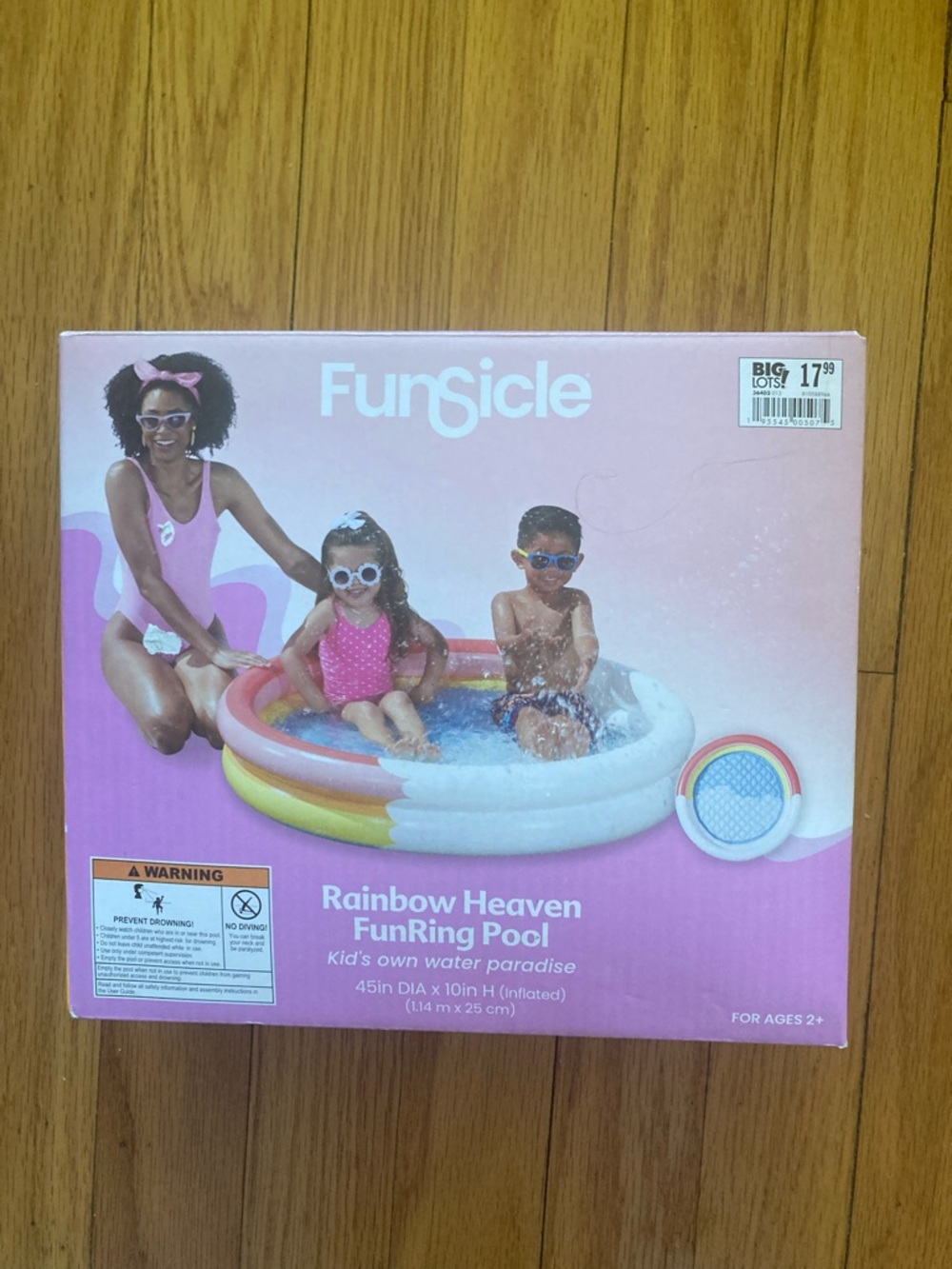 Rainbow Heaven FunRing Pool - Pink New No Tag